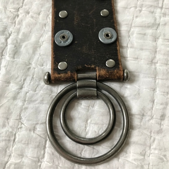 Genuine Leather Asymmetrical Belt - Olga Santini - Picture 6 of 7